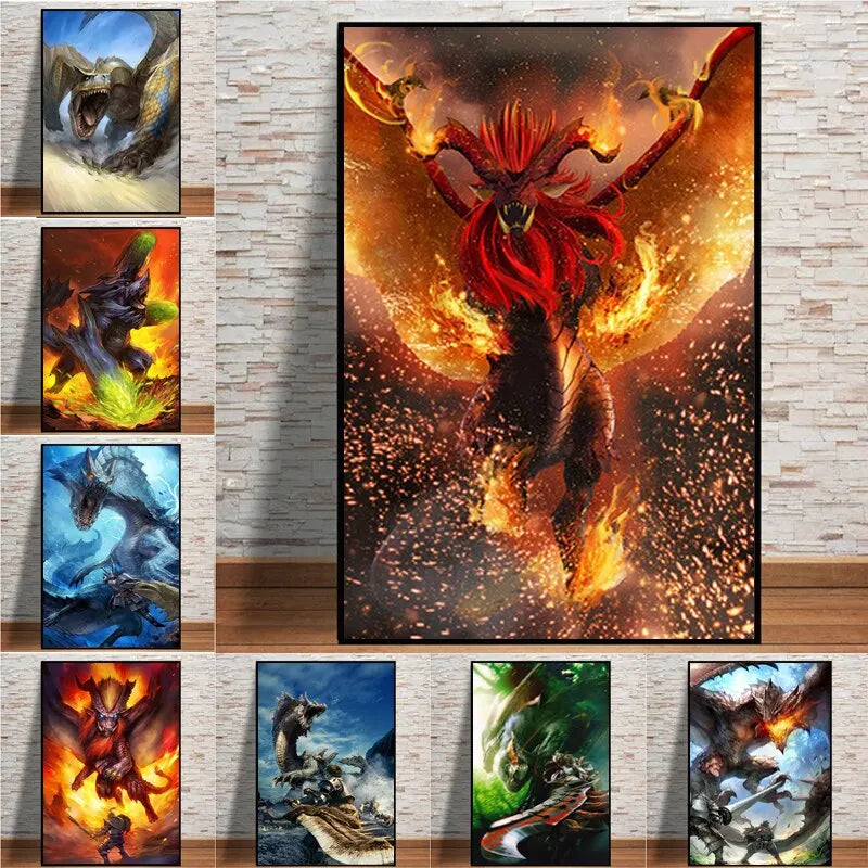 Monster Hunter World Canvas Art Prints Decor
