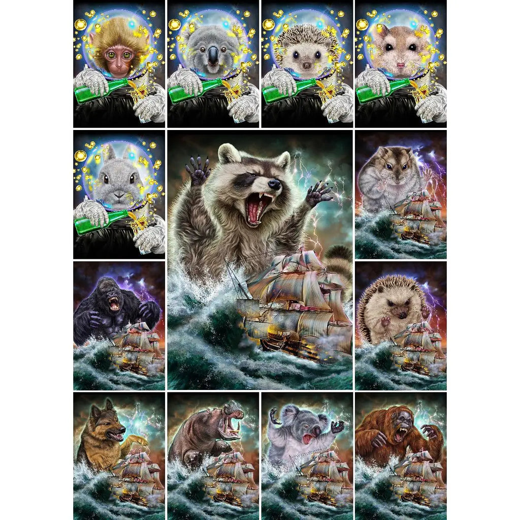 Japanese Macaque Astronaut Poster - Nature Wall Art Decor