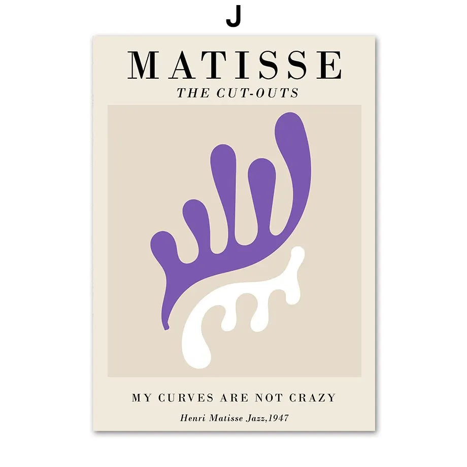 Matisse Boho Woman Leaves Vase Nordic Canvas Art Print