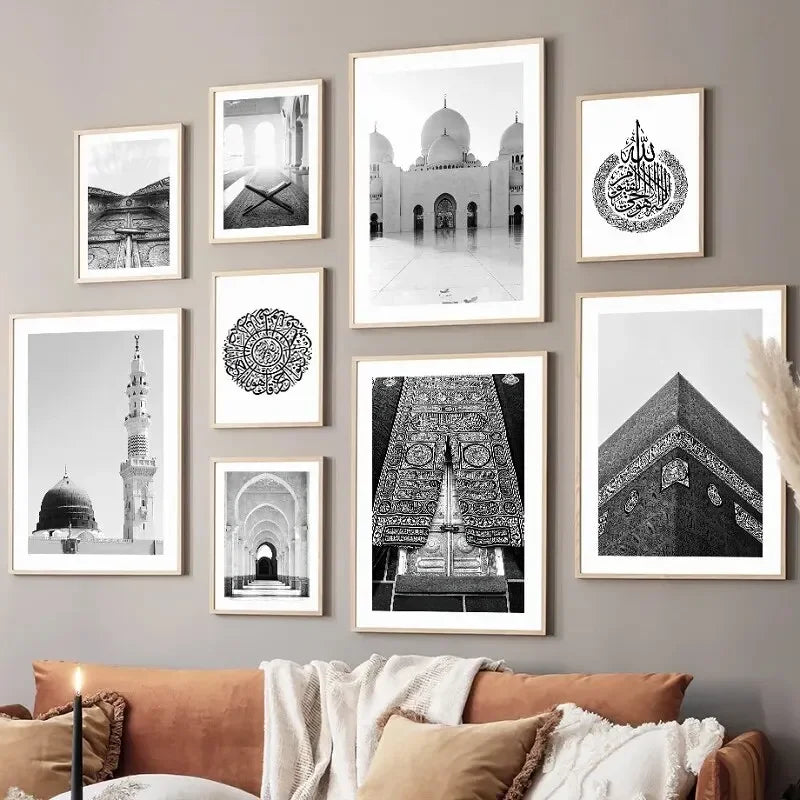 Kaaba Mosque Islamic Canvas Art Poster for Living Room
