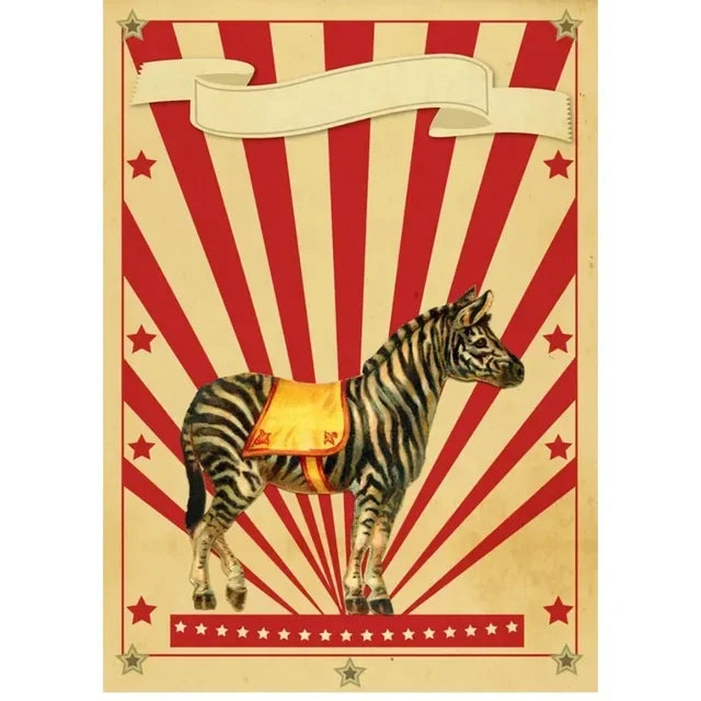 Circus Clown Magician Animals Canvas Art Print Decor