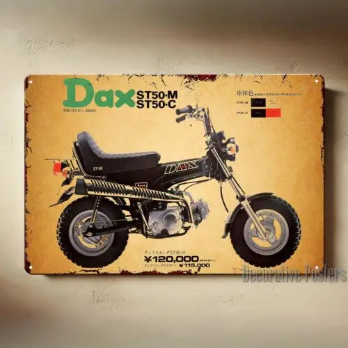 Honda Dax ST50 Metal Poster Sign 20x30cm Collectible