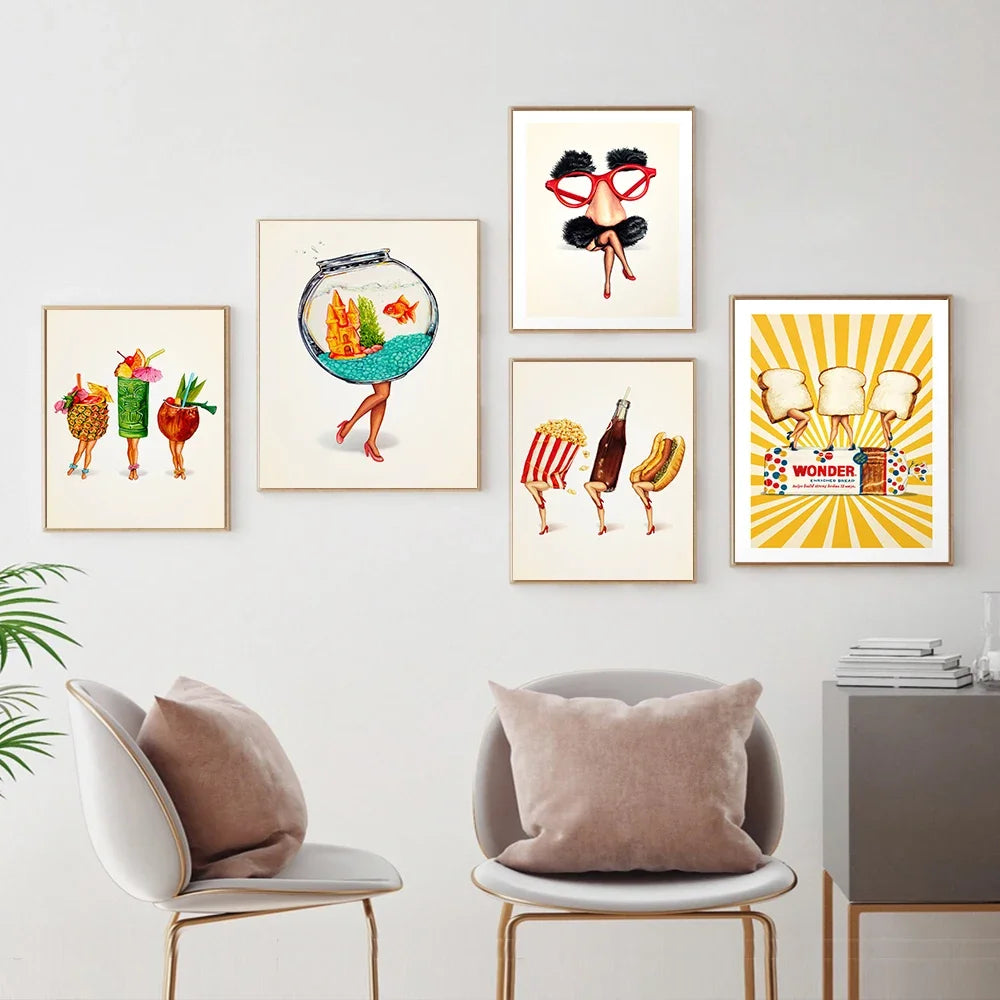 Sexy Leg Abstract Wire Art Print for Home Decor