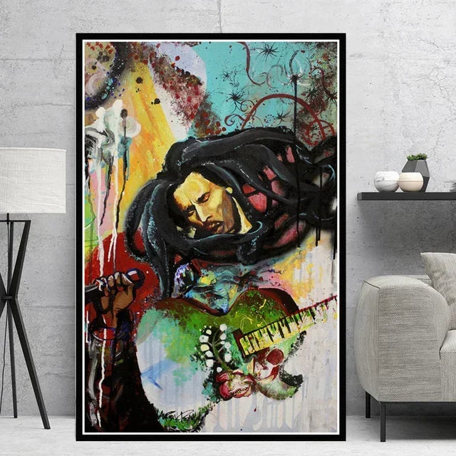 Bob Marley Canvas Wall Art Poster Print Decor