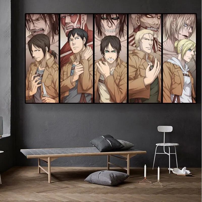 Attack On Titan Canvas Art Poster - Anime Wall Decor