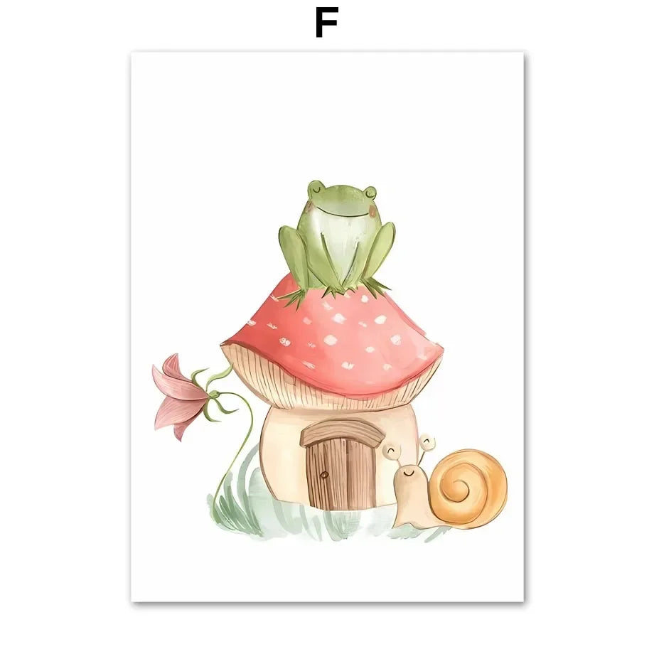 Elf Girl Butterfly Wings Canvas Art for Kids Room Decor