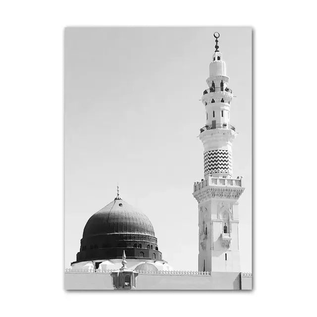 Kaaba Mosque Islamic Canvas Art Poster for Living Room