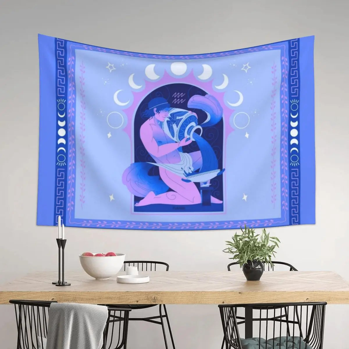 Aquarius Greek Astrology Tapestry Wall Decor