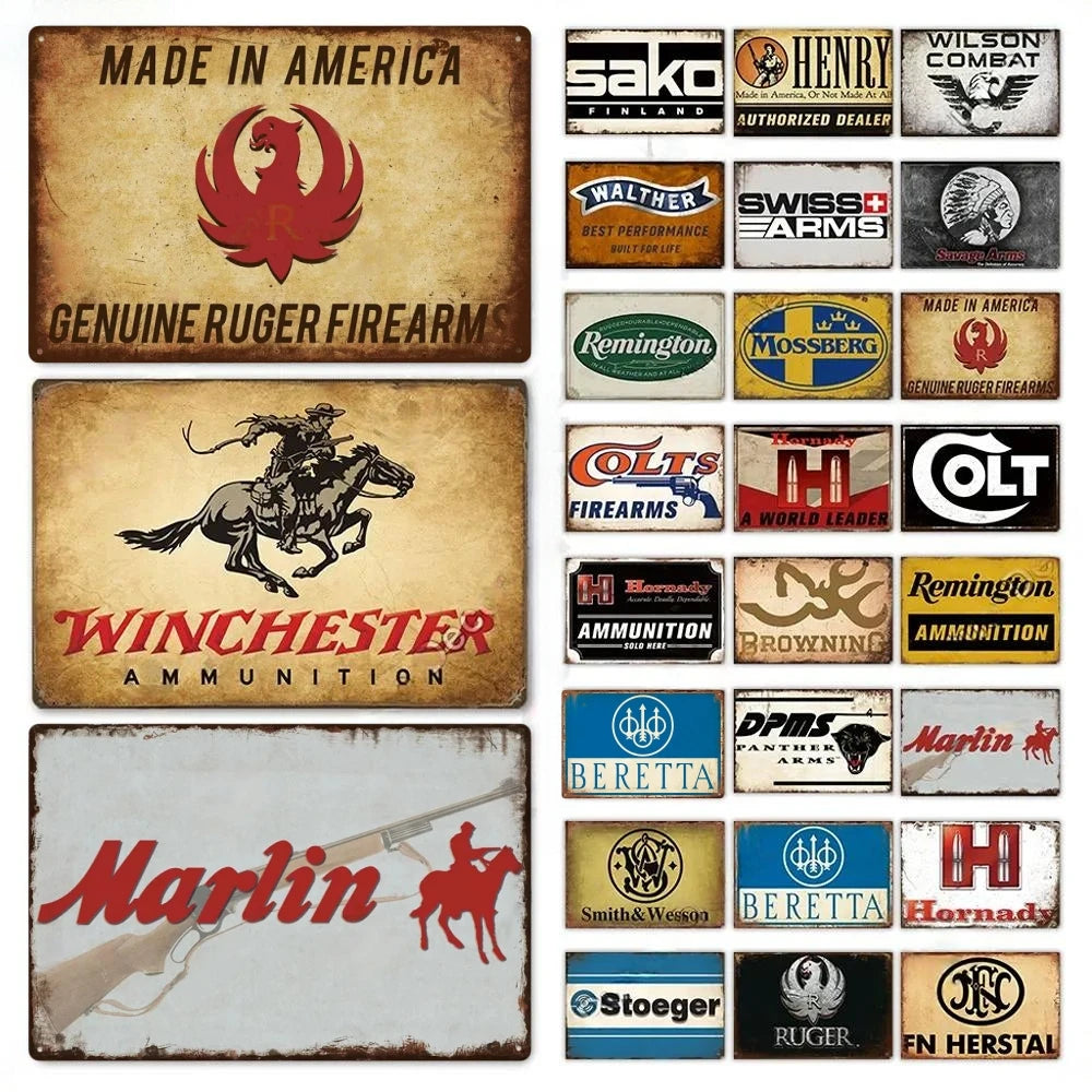 Vintage Metal Tin Signs for Garage Man Cave Decor