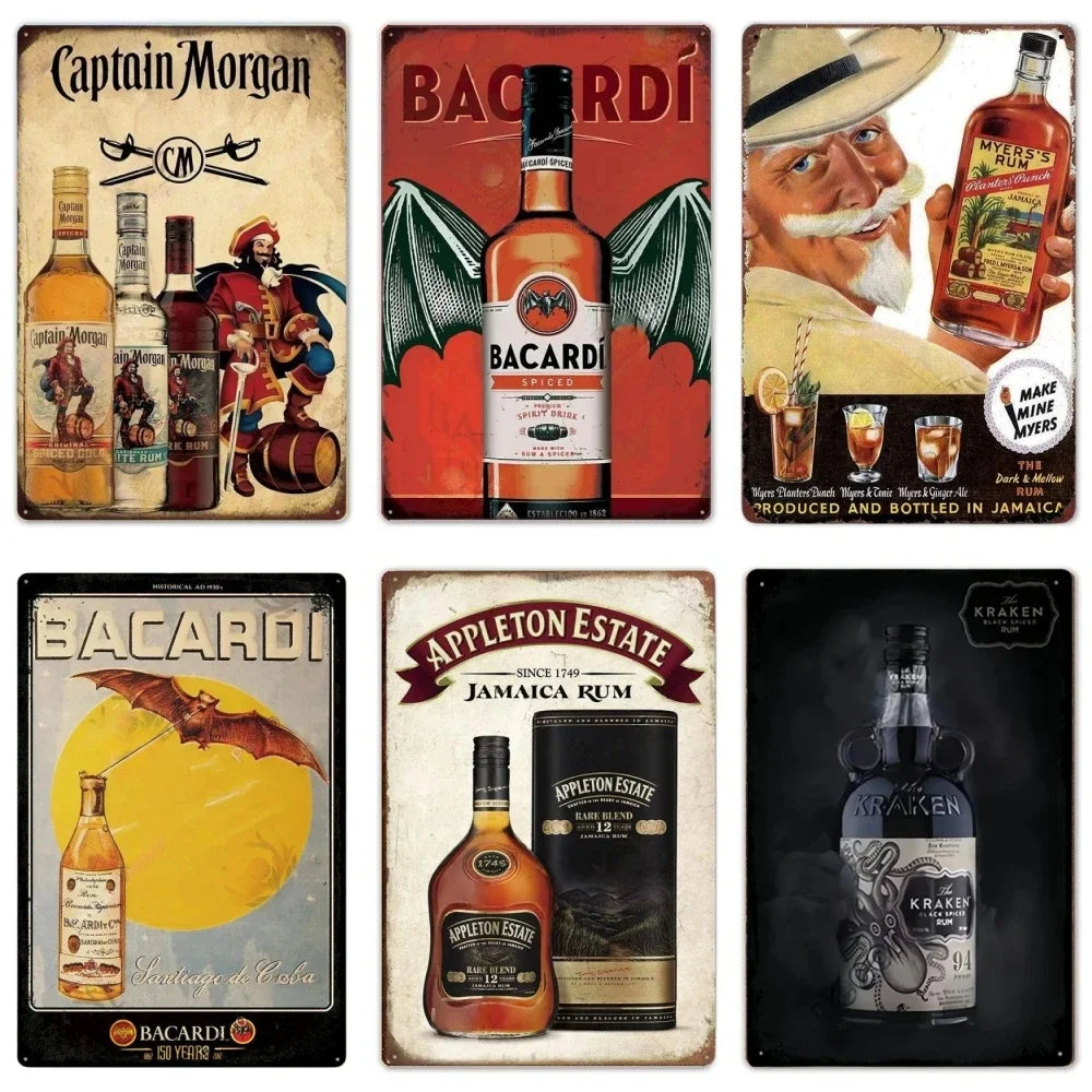 Vintage Beer Tin Signs for Bar, Pub, Garage Decor