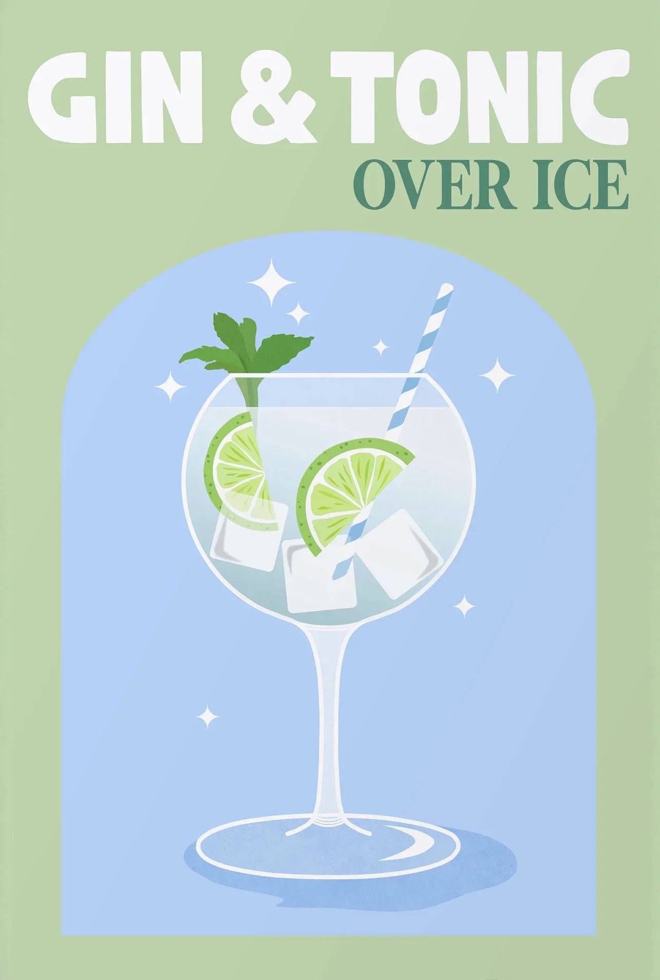 Mojito Bar Canvas Art: Vintage Nordic Wall Decor