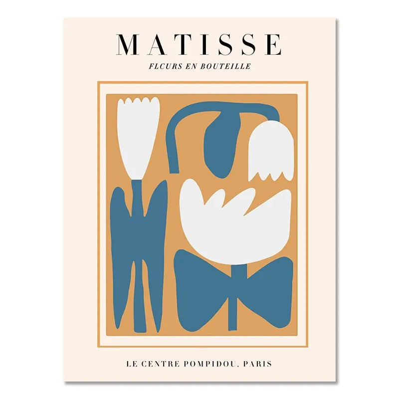 Nordic Minimalist Matisse Geometric Canvas Art Print