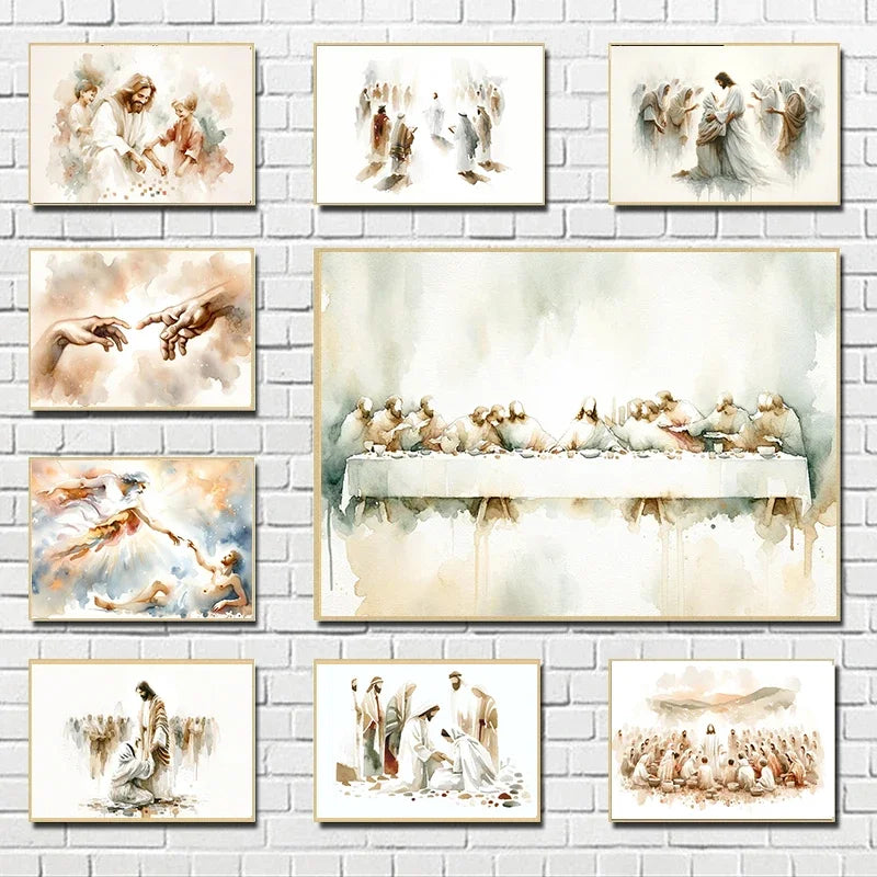 Last Supper Jesus Children Canvas Wall Art Decor
