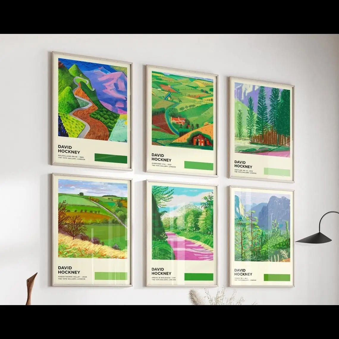 Hockney Green Forest Canvas Art Nordic Wall Decor