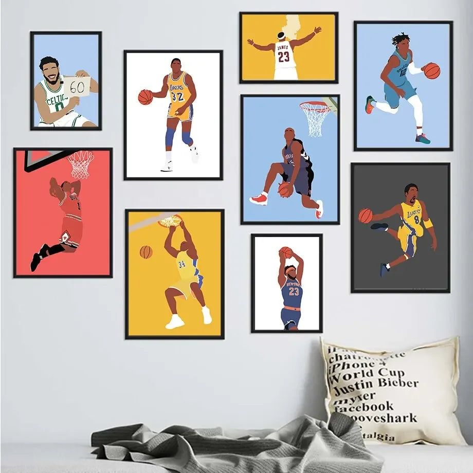 NBA Player Canvas Poster: Premium Basketball Wall Art