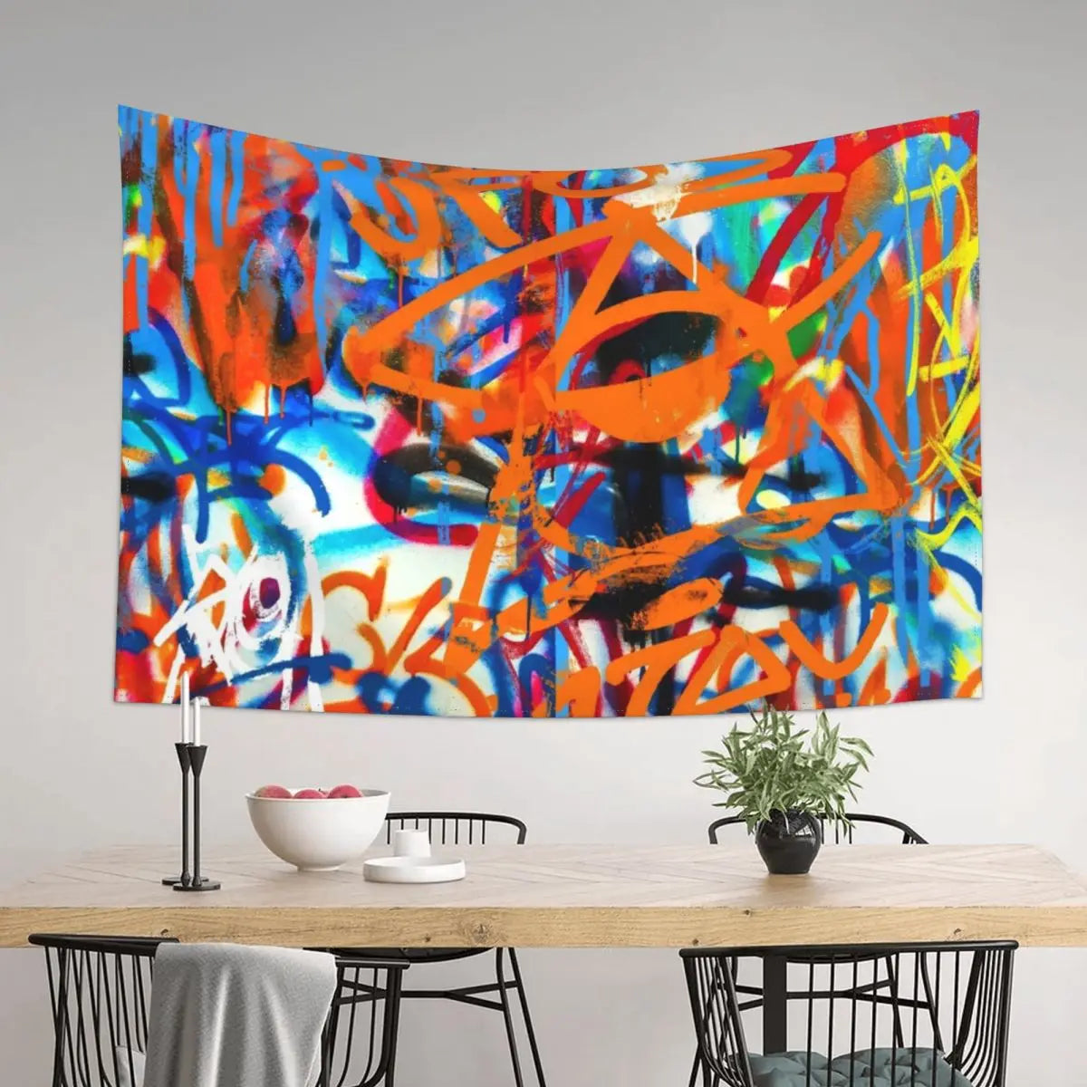 Graffiti Wall Tapestry Aesthetic Bedroom Decor