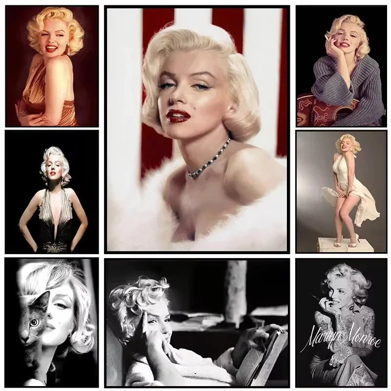 Marilyn Monroe Canvas Art Poster for Home Decor