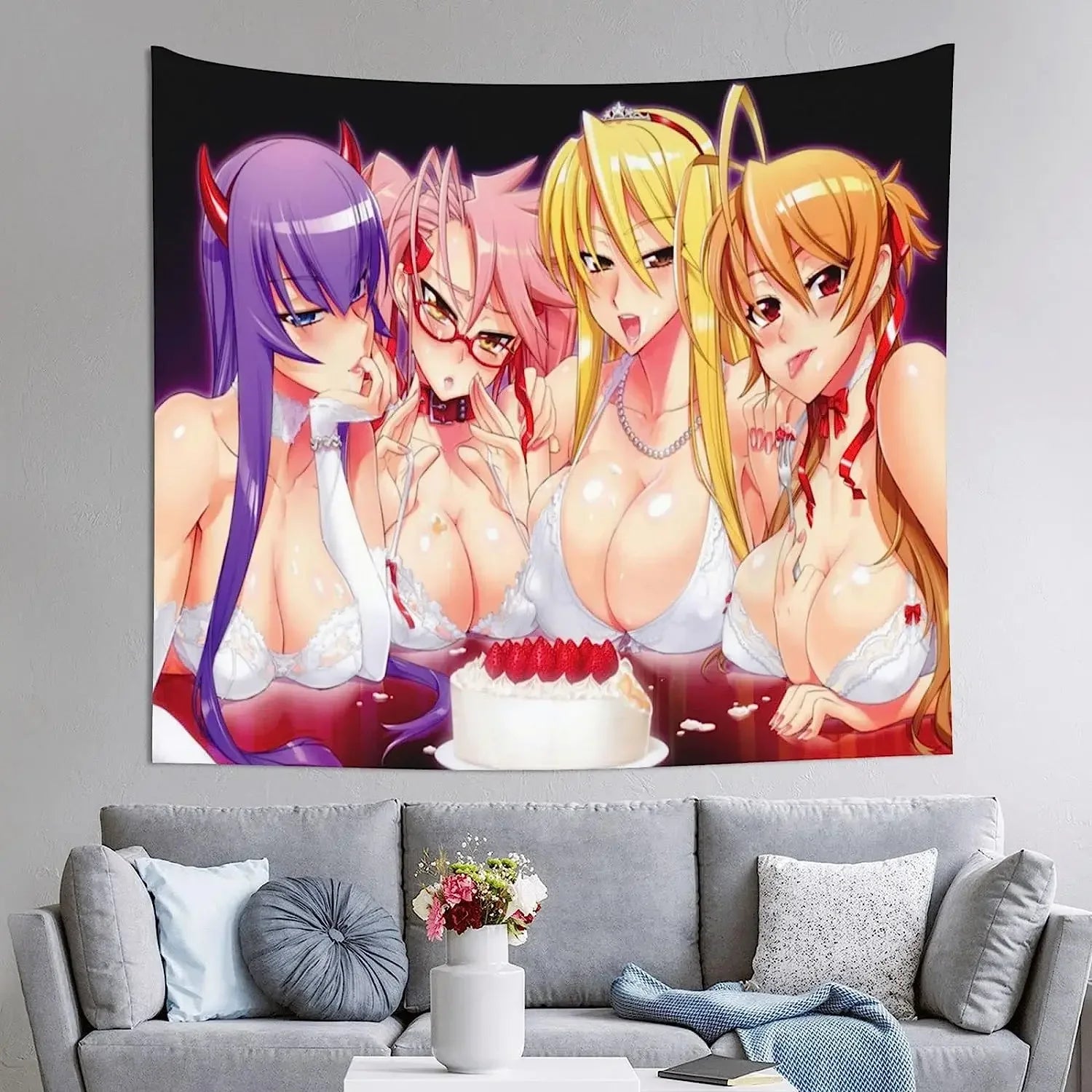 Highschool Of The Dead Anime Wall Tapestry Poster