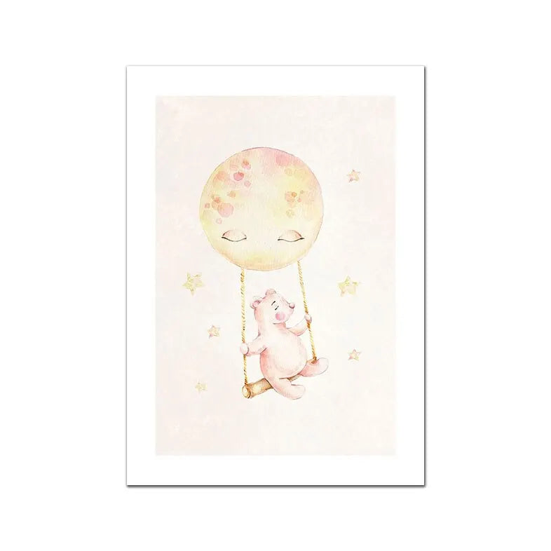 Custom Baby Name Alphabet Poster - Boho Nursery Wall Art