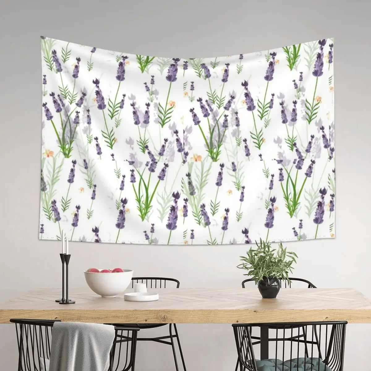 Lavender Garden Tapestry Korean Aesthetic Wall Decor