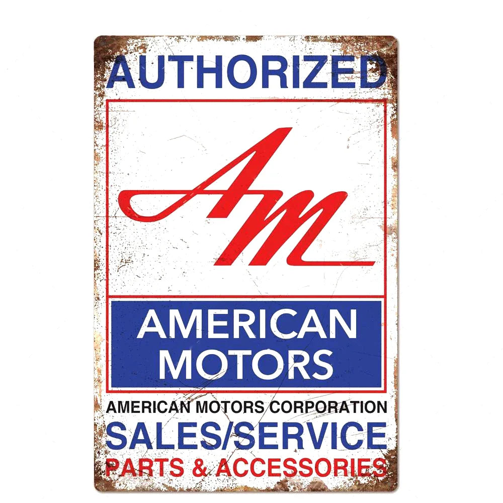 Motorcycle Garage Vintage Metal Sign Decor