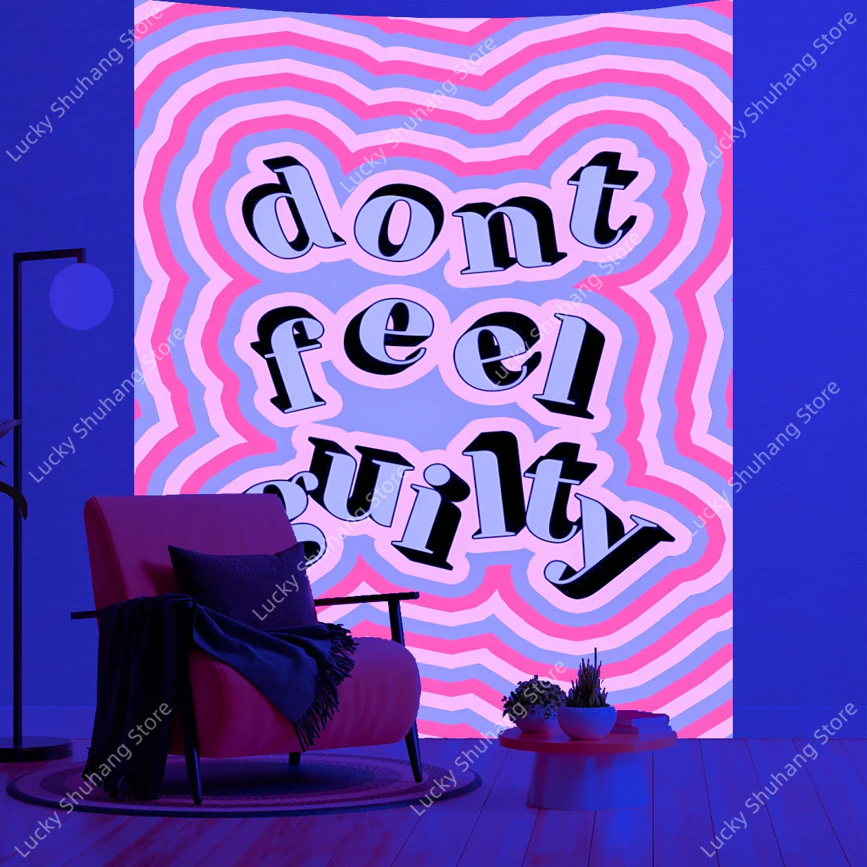 Bohemian Psychedelic UV Tapestry Wall Art Decor