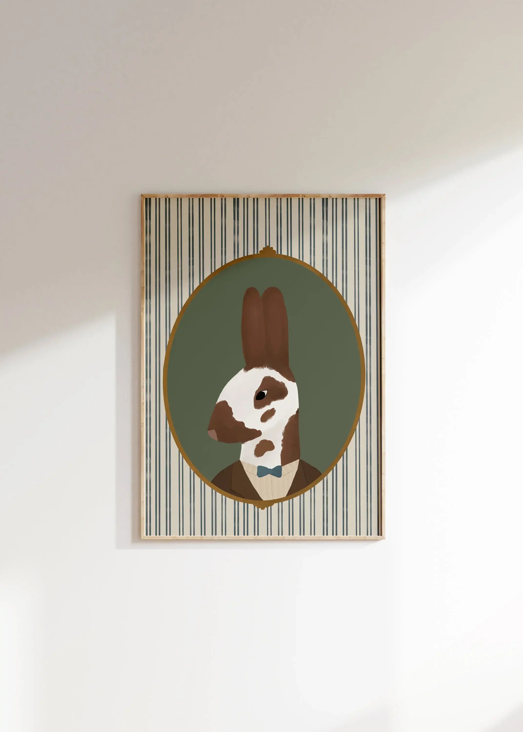 Vintage Rabbit Nursery Canvas Art - Kids Room Decor