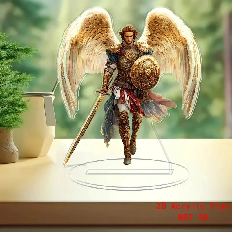 Archangel Michael Acrylic Stand Ornament Decor