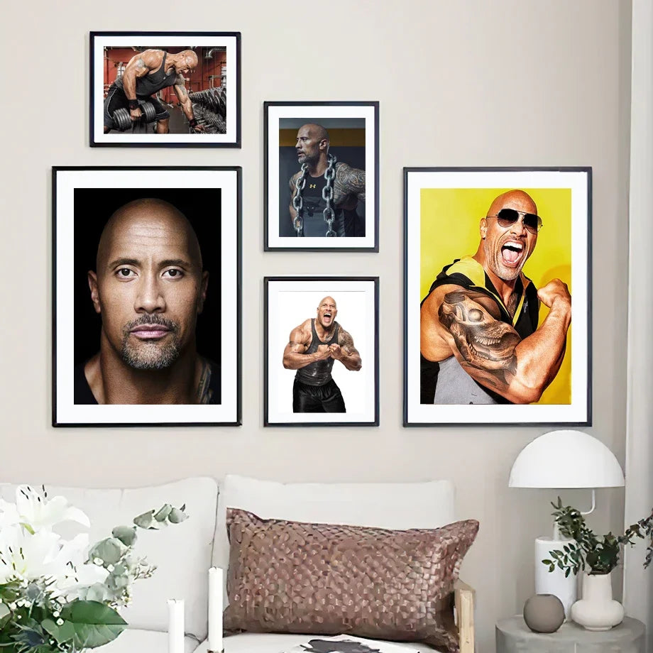 Dwayne Johnson Movie Star Canvas Wall Art Decor