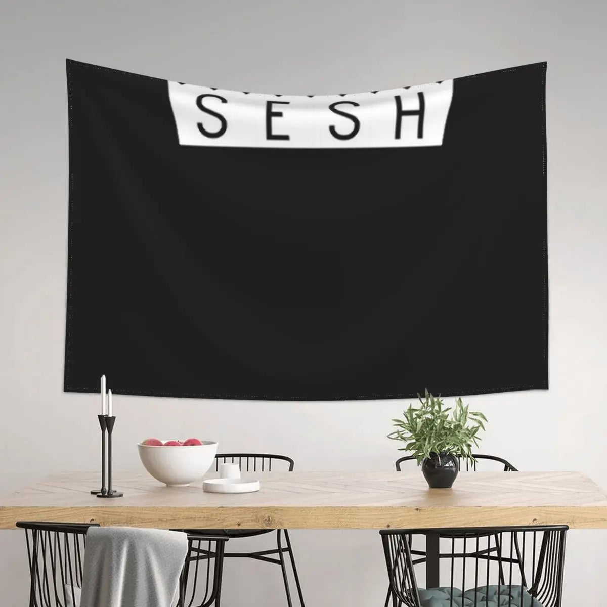 Bones Crown Logo Tapestry - Korean Style Wall Decor