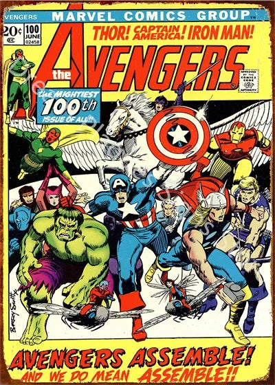 Miniso Metal Comic Poster Sign for Cafe Bar Decor