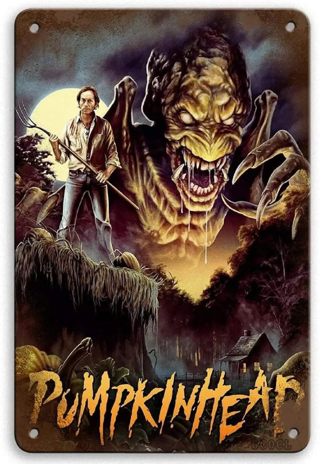 Pumpkinhead Vintage Horror Movie Tin Sign Decor
