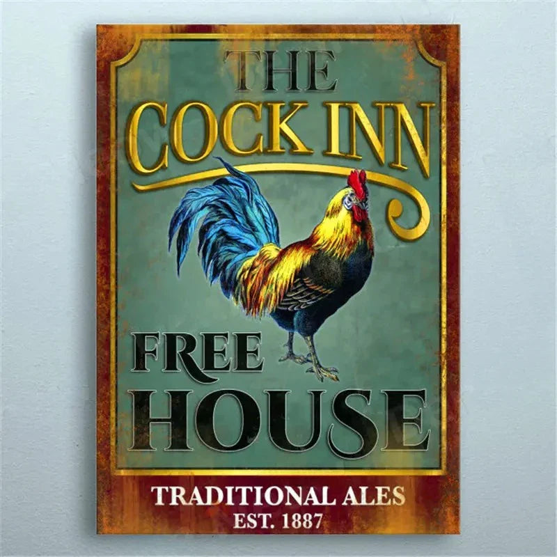 Vintage Beer Tin Signs Irish Pub Decor Wall Art