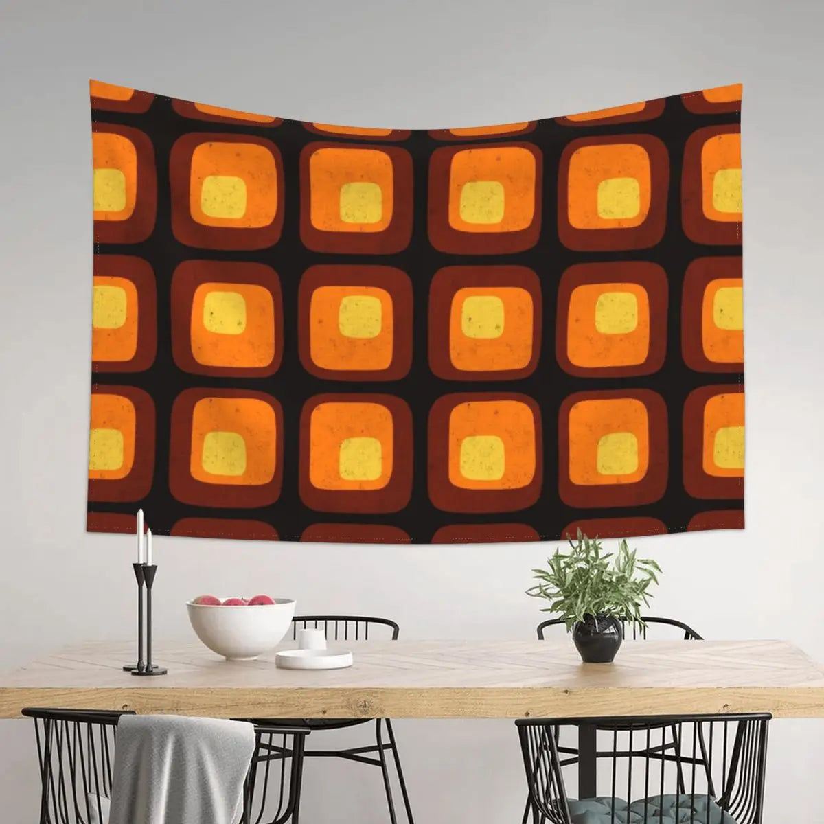 Retro 60s Mod Tapestry Room Decor Accessories