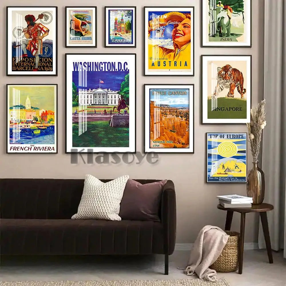 Exotic Travel Poster: Georgia, Scandinavia, India, Singapore