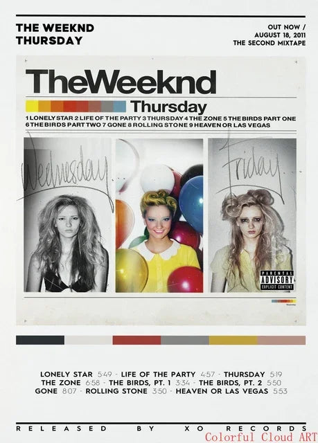 Starboy Album Poster - Hip Hop Canvas Art Wall Decor