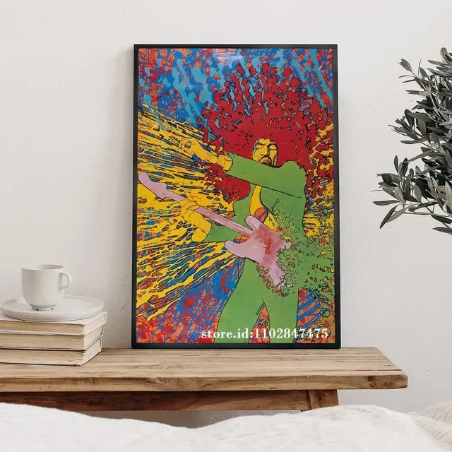 Jimi Hendrix Canvas Wall Art Poster Decor