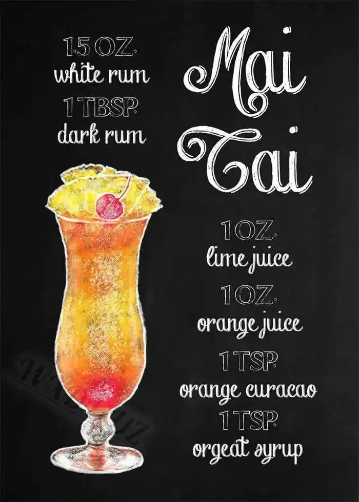 Retro Juice Blackboard Canvas Wall Art Decor