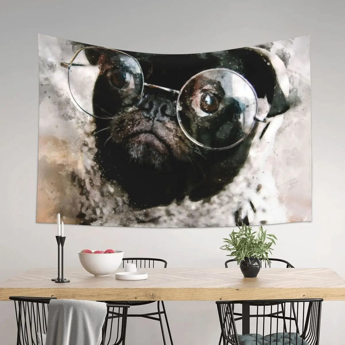 Dog Glasses Tapestry Wall Decor Aesthetic Home Decor