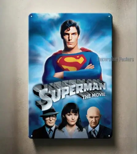 Superman Movie Metal Tin Sign 20x30cm Poster Plate