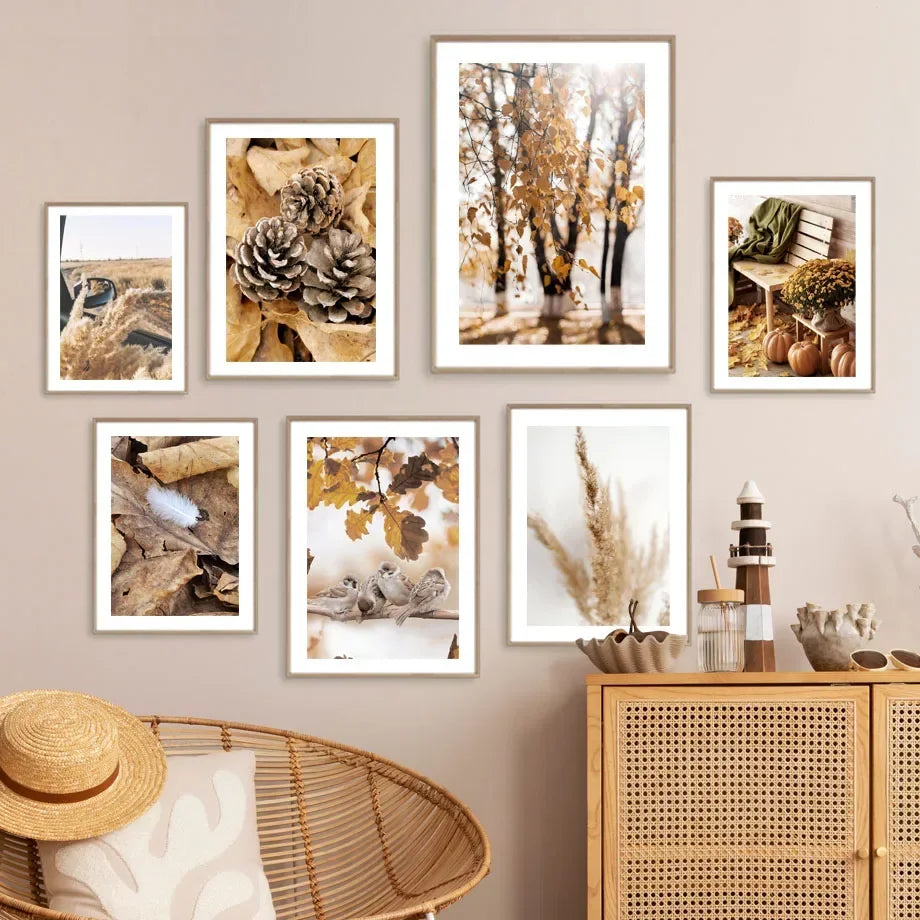Autumn Landscape Canvas Art - Fall Nature Wall Decor