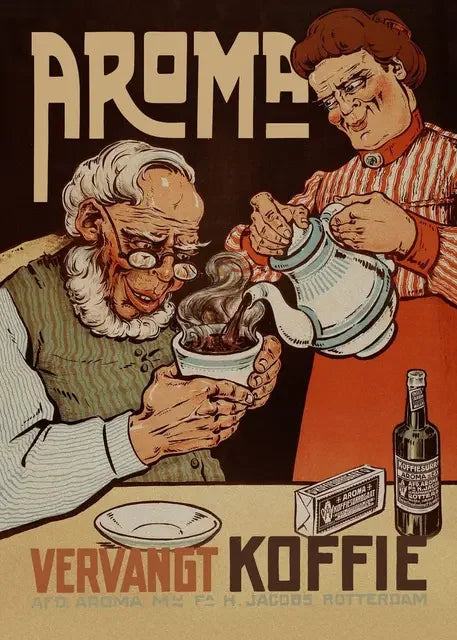 Vintage Coffee Canvas Art Prints for Living Room Decor