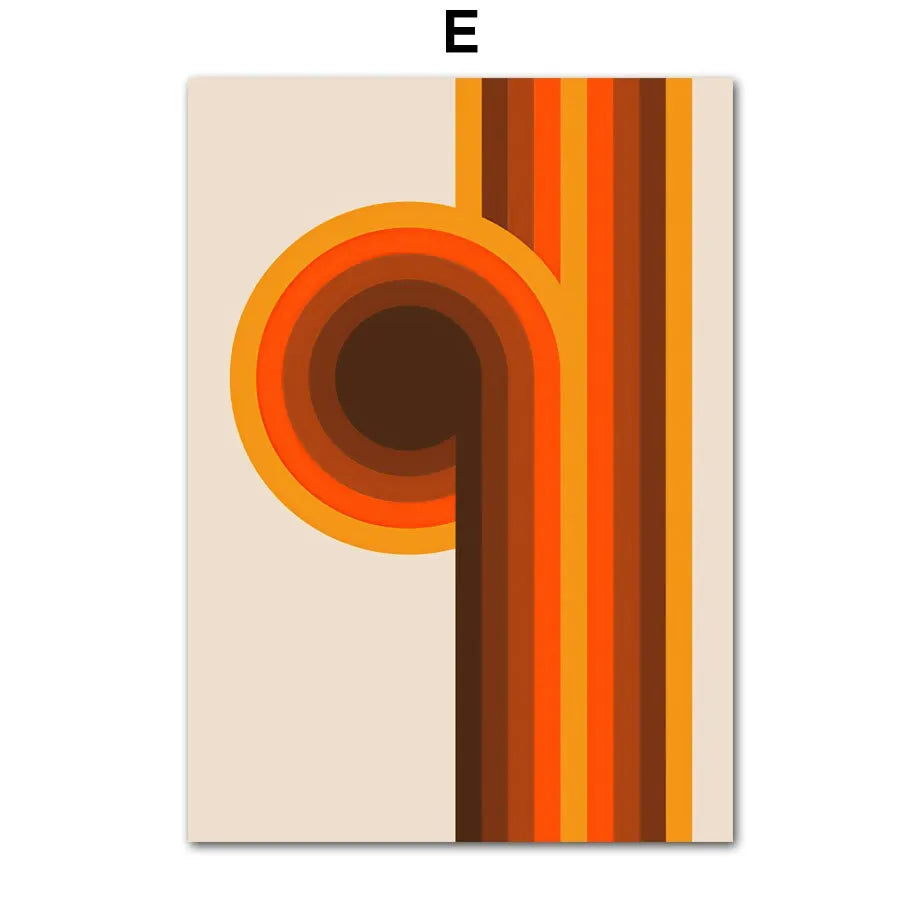 Boho Retro Art Prints: Sunset, Lips, Rainbow, Butterfly