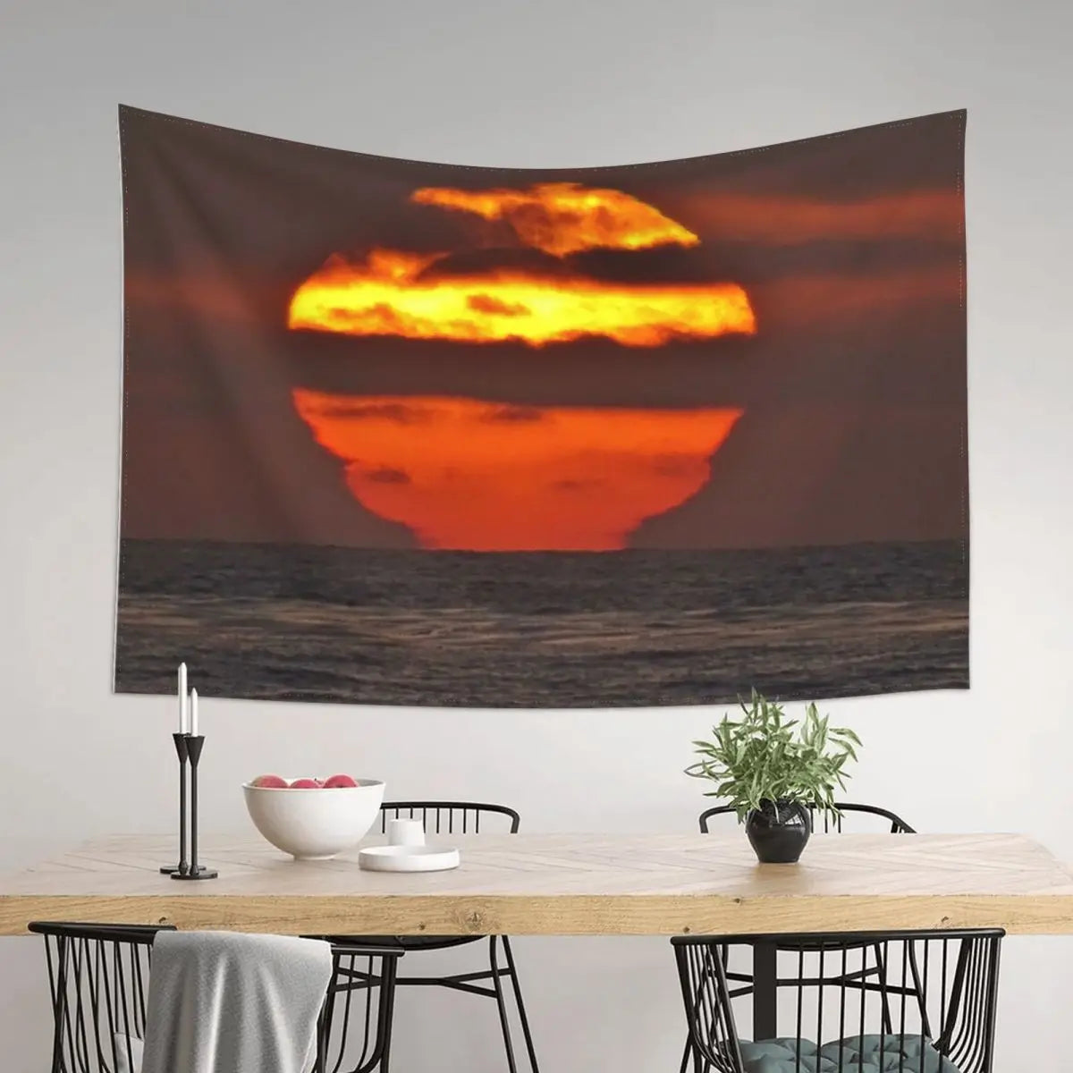Pacific Sunset Tapestry Wall Decor Christmas Aesthetic