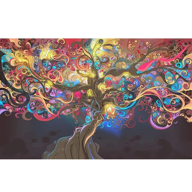 Trippy Psychedelic Blacklight Canvas Art Posters