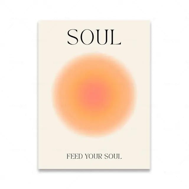 Positive Aura Energy Gradient Canvas Wall Art Decor