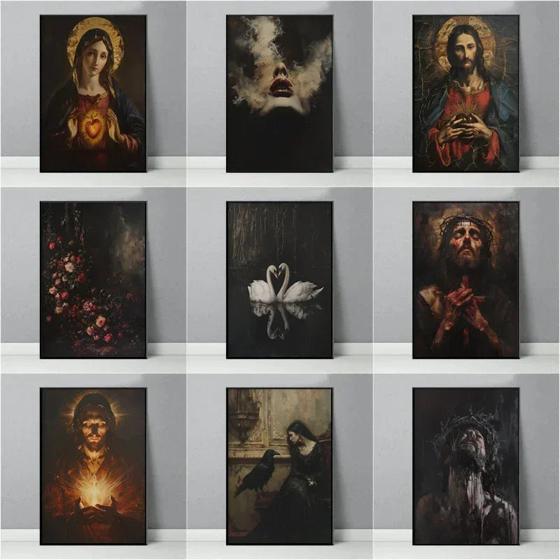 Jesus Christ Crown of Thorns Canvas Wall Art Decor