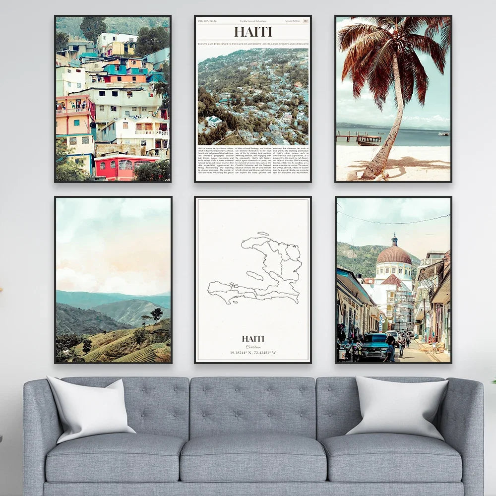 Haiti Vintage Travel Poster Canvas Print Wall Art Decor