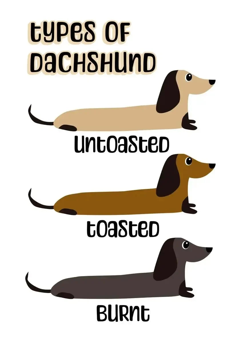 Kawaii Dachshund Dog Canvas Art for Kids Room Decor
