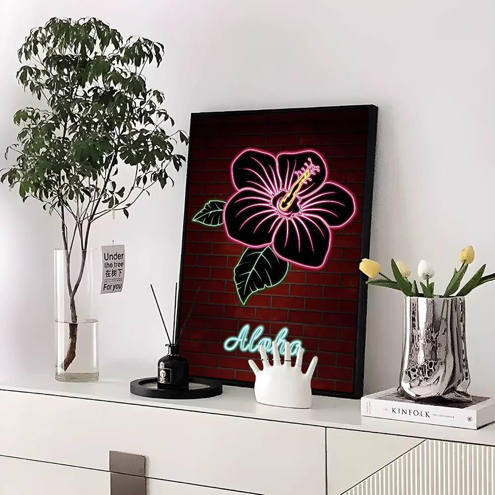 Vintage Neon Art Prints: Aesthetic Wall Decor